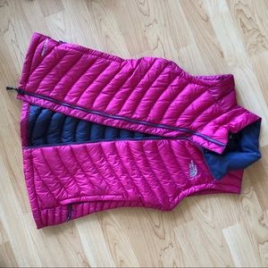North face pink vest